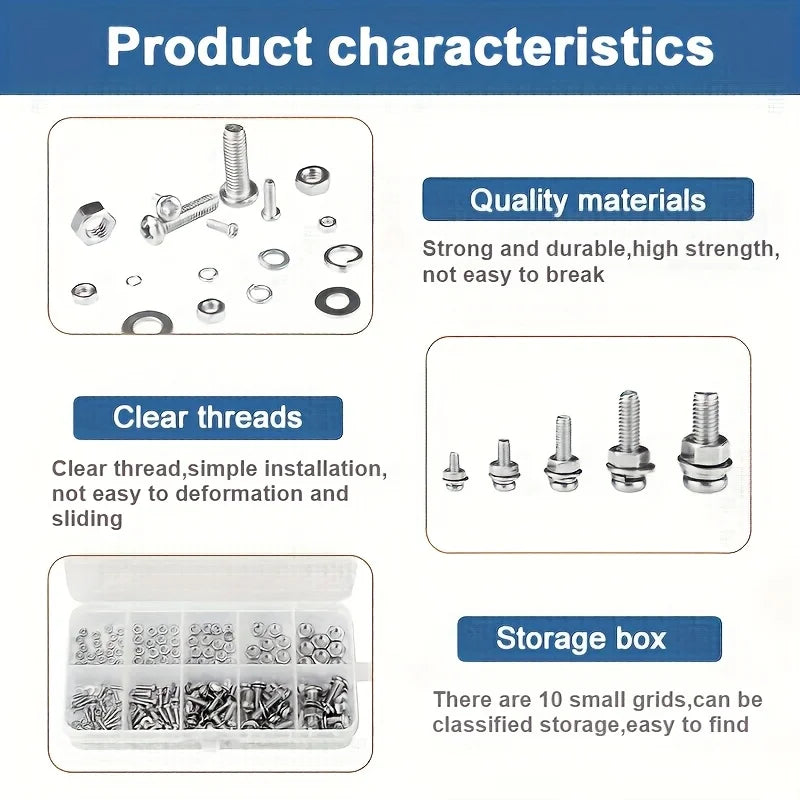 Hex Nuts and Bolt Set - 320 pieces/120 pieces