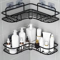 Bathroom Shelf Shampoo Storage Rack Holder Kitchen No Punching Tria...