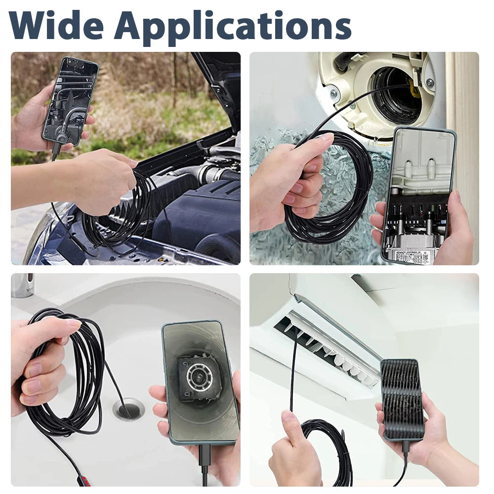 2MP Industrial Endoscope Camera Single/Dual Lens Mini Inspection