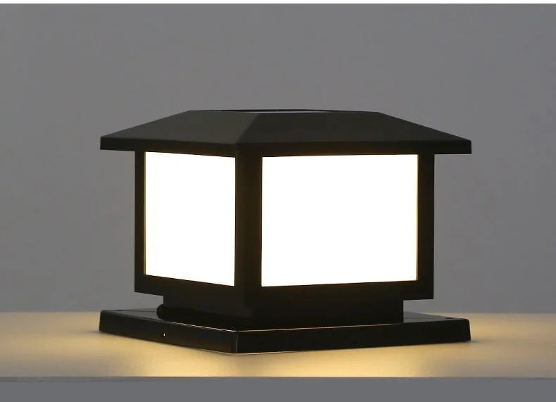 Timed LED Solar Outdoor Light Pillar Solar Lights Waterproof Thick