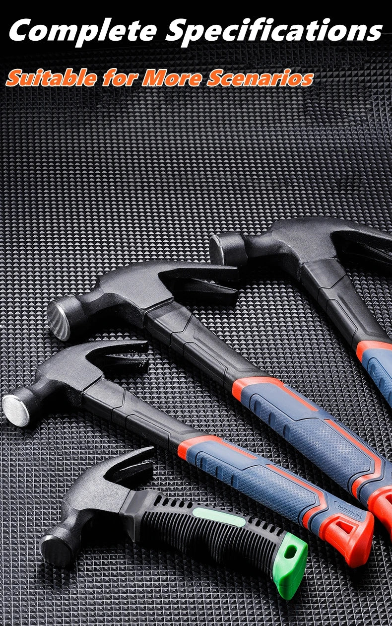 Multifunctional Claw Hammer Ramshorn Nail Hammer Engineering Handle
