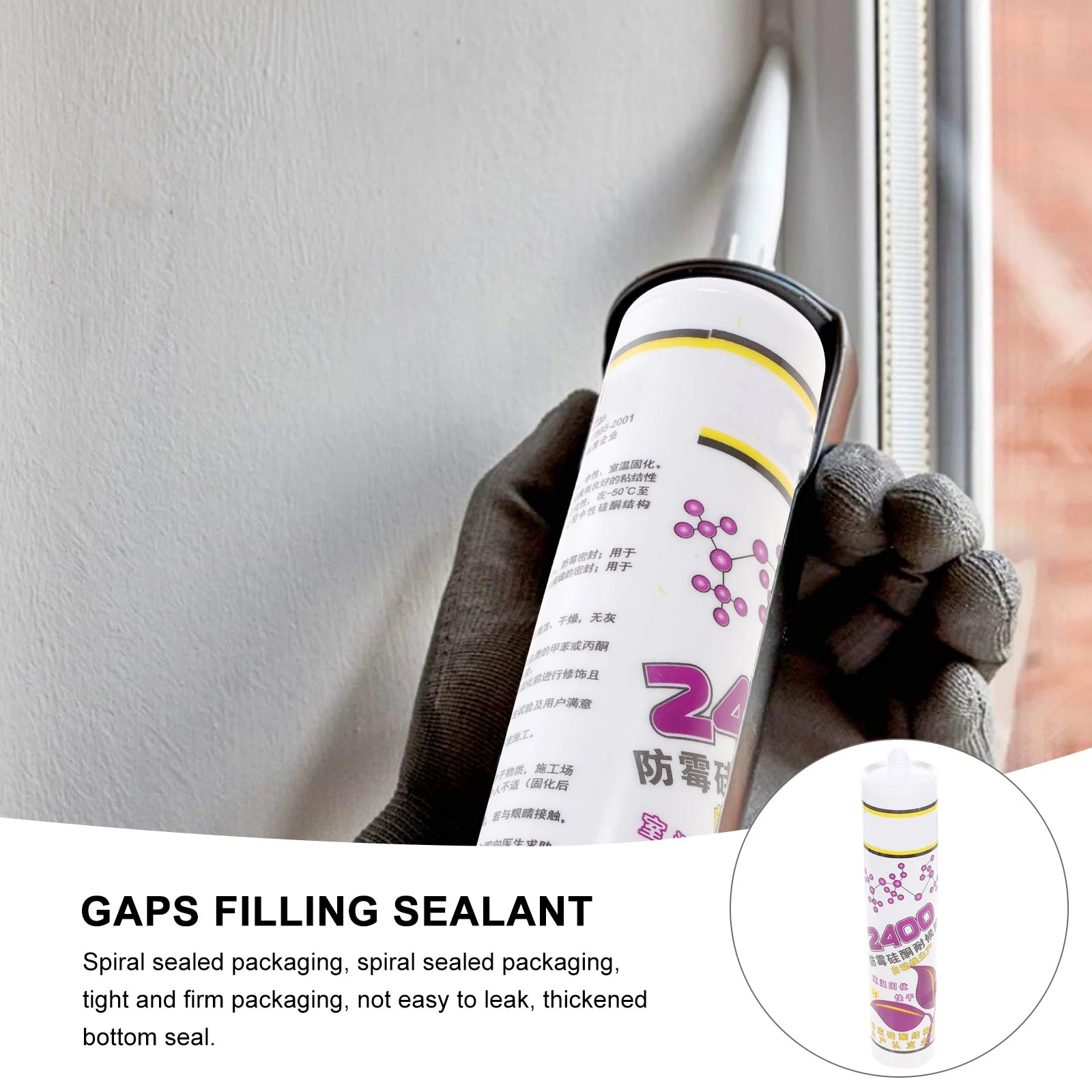 280Ml Waterproof Sealant Silicone Caulk For Bathroom Transparent