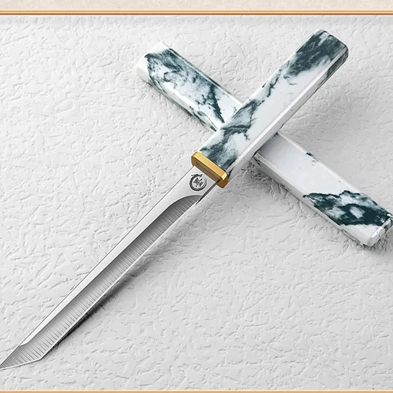 Barbecue Utility Knife Slicing Fish Fruit Steak Knife Plastic Handle