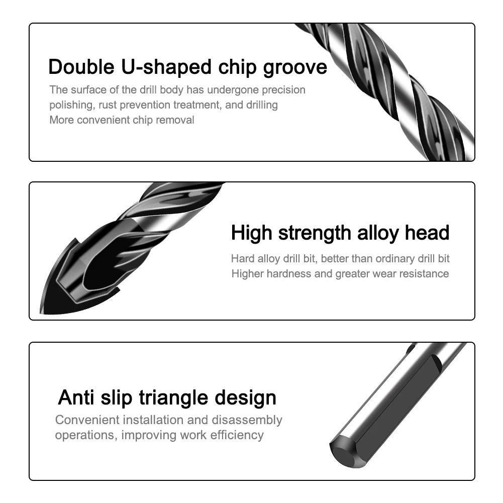 Tile Puncher Wall Drill Glass Cement Concrete Drill Bit Alloy High