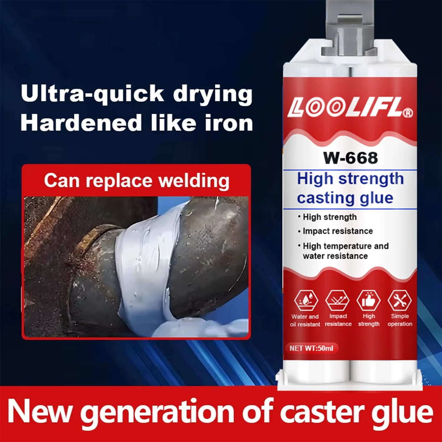 LOOLIFL High Temperature Glue for Metal Welding Strength Repair