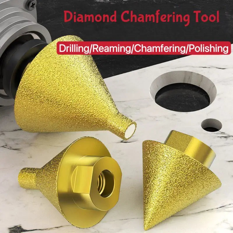 M14/M10 Diamond Chamfering Cone Drill Bit — Hole R - View 1