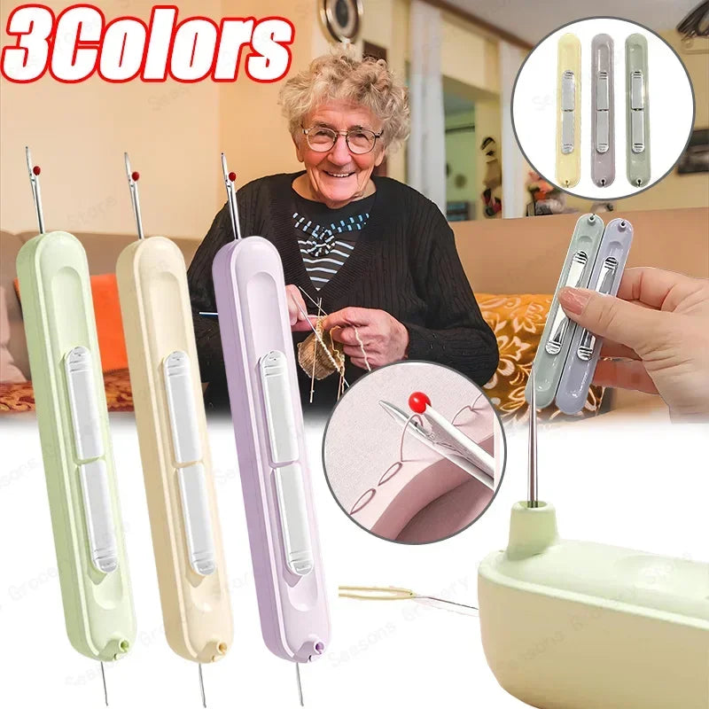 2 In 1 Needle Threader and Seam Ripper Tool Multifunctional Sewing