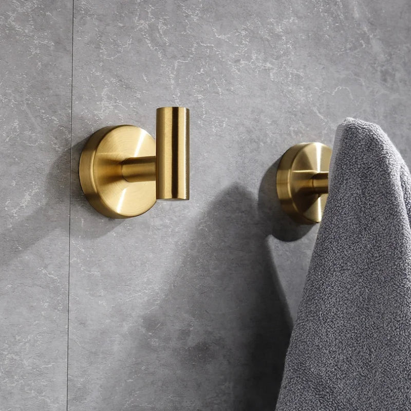 Adhesive/Screw Wall Hooks Key Coat Robe Hanger Kitchen Hardware Rack