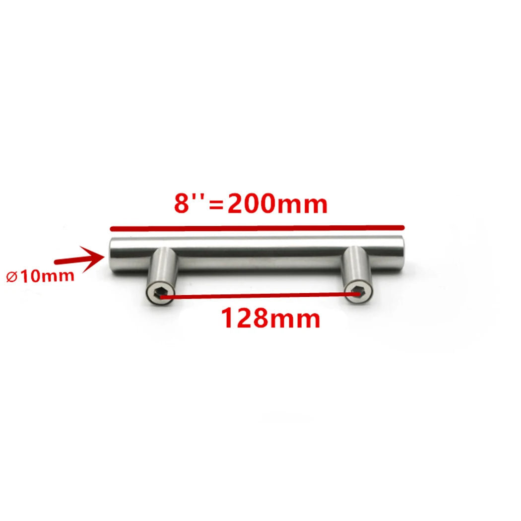 2-14 Inches Handles Stainless Steel Silver T-Type Drawer Cabinet
