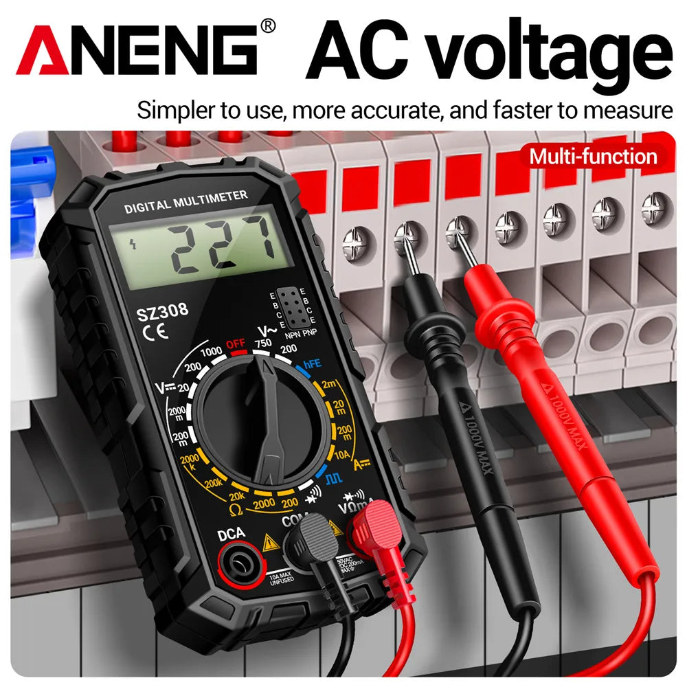 Multimeter Tester Pen Suit ANENG Multimeters 1999 Counts 24-250V
