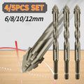 High-Strength Cross Sawtooth Masonry Drill Bit Set — 5- - View 1