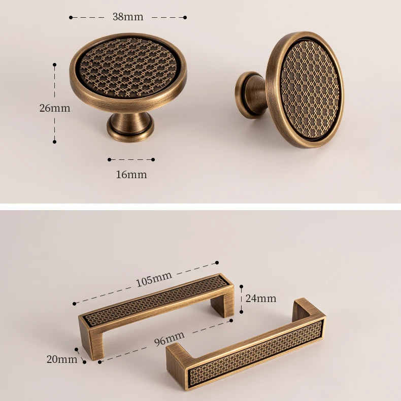 Santaya Antique Brass Handle Luxury Bronze Pull Kitchen Cabinet