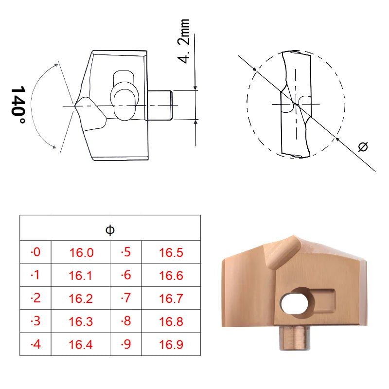 HCD carbide insert for JCD crown deep hole 3D 5D 8D 10D drill high