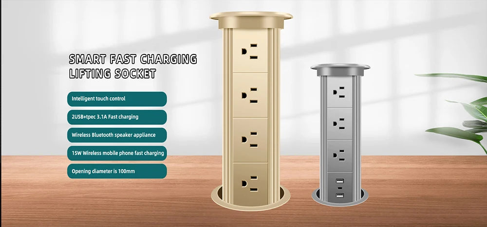 20W Fast Charging Universal Wall Socket With USB And Dual Typec