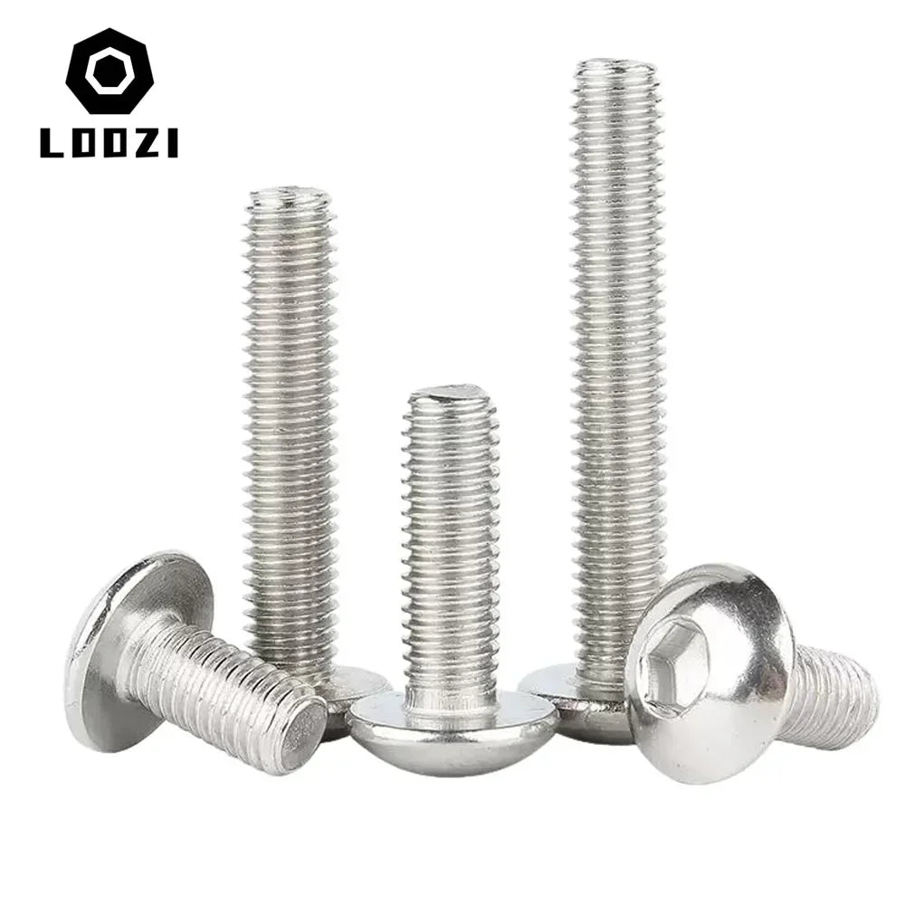 M2 M2.5 M3 M4 M5 M6 M8 M10 304 Stainless Steel Hex Round Pan Mushroom