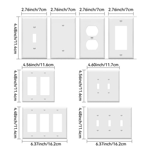 1 piece of wall panel light switch cover, various styles of PC wall