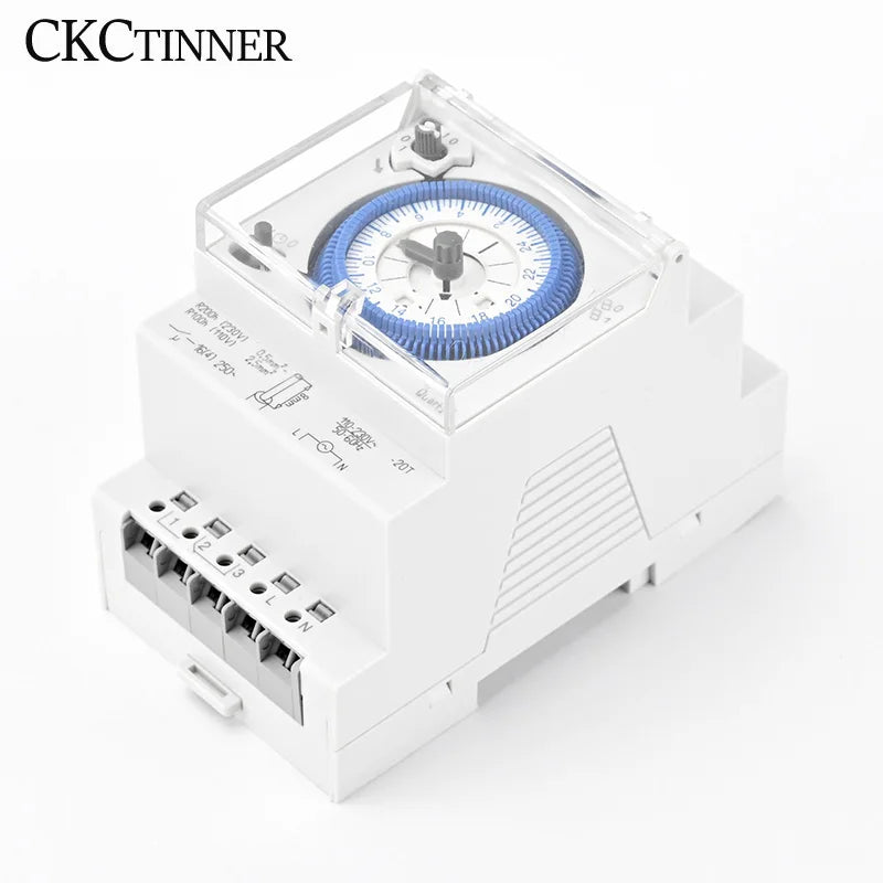SUL181D DIN Rail 24hr Mechanical Timer Relay – AC 220V 96 Settings
