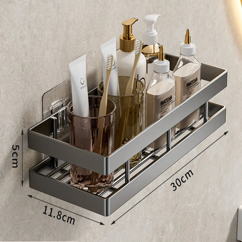 Non drilling bathroom rack, shower room, bathroom space, non drilli