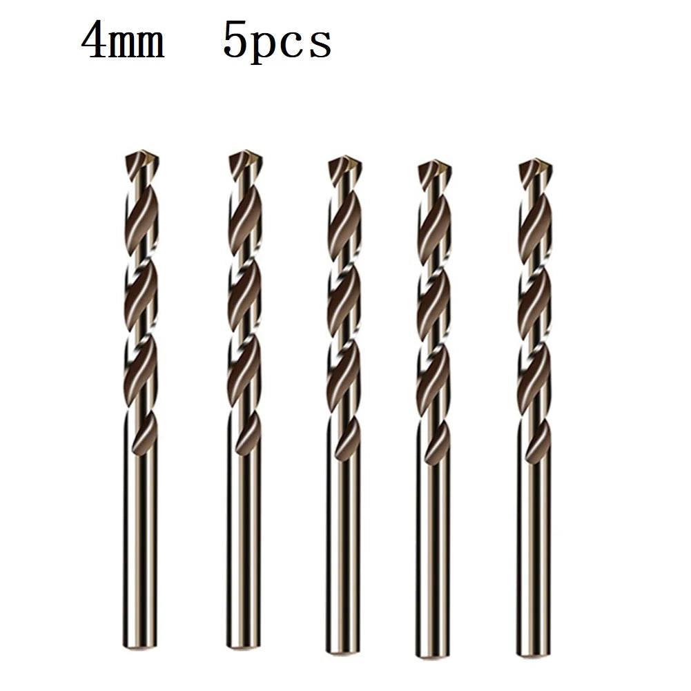5-Piece HSS Drill Bit Set for Stainless Steel & Metal — 4mm Pack