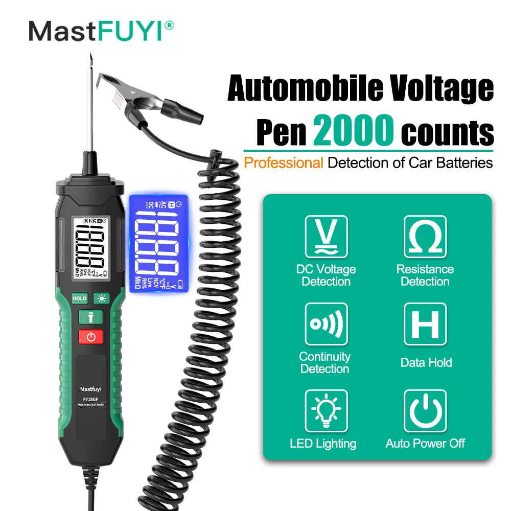 MASTFUYI DC Voltage Electrical Pen Car Battery AUTO Tester Diagnostic