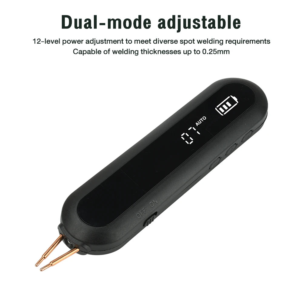 12 Gears Adjustable Handheld Spot Welder Mini Portable 9-Level LED