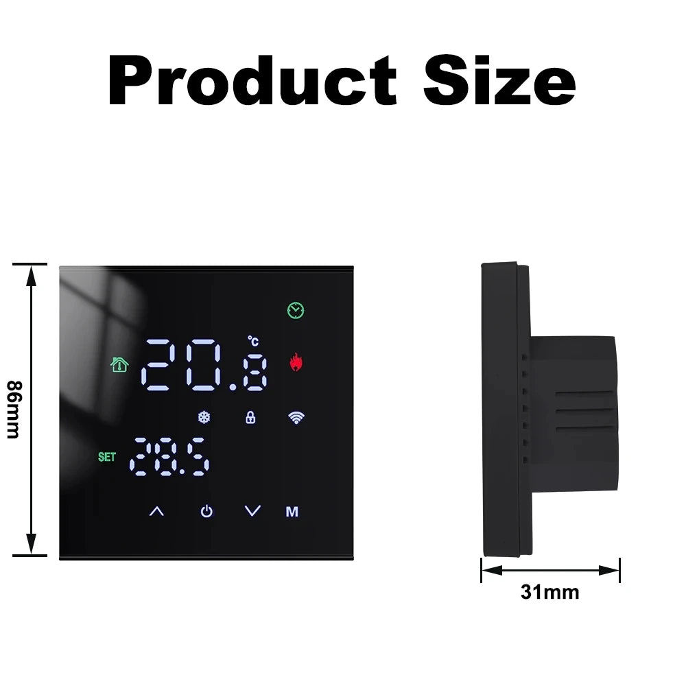 Tuya WiFi Smart Thermostat – LCD Touch Screen for Floor & Gas Heating
