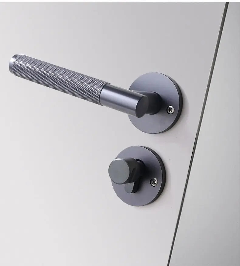 Silent Split Door Lock Privacy Door Handle Lever Bedroom Bathroom
