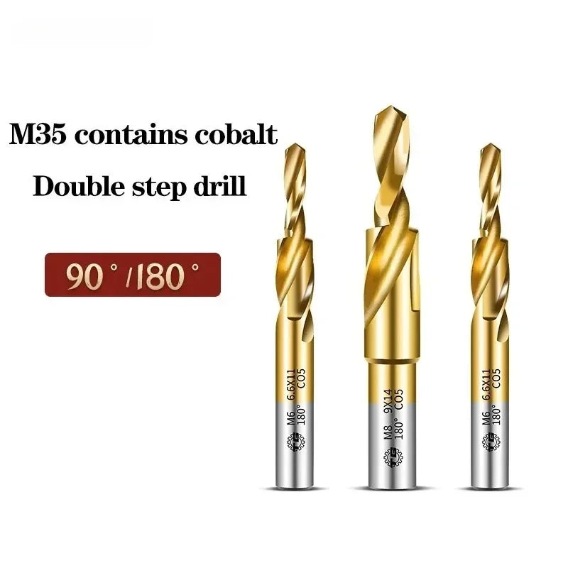 HSS M35 Step Drill Bit for Aluminum Copper Iron Mold Wood Plastic