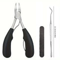Professional Grade Concave Stainless Steel Nail Clippers for Thick