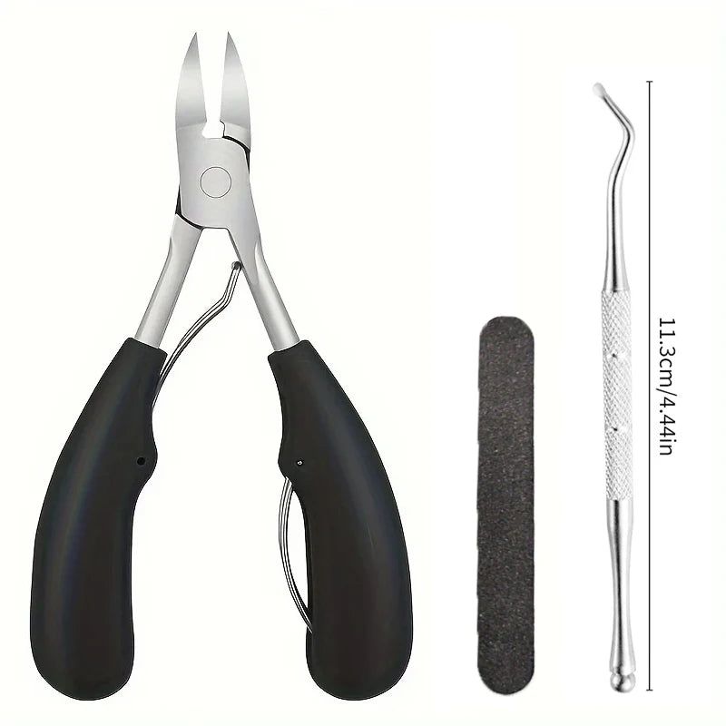 Professional Grade Concave Stainless Steel Nail Clippers for Thick