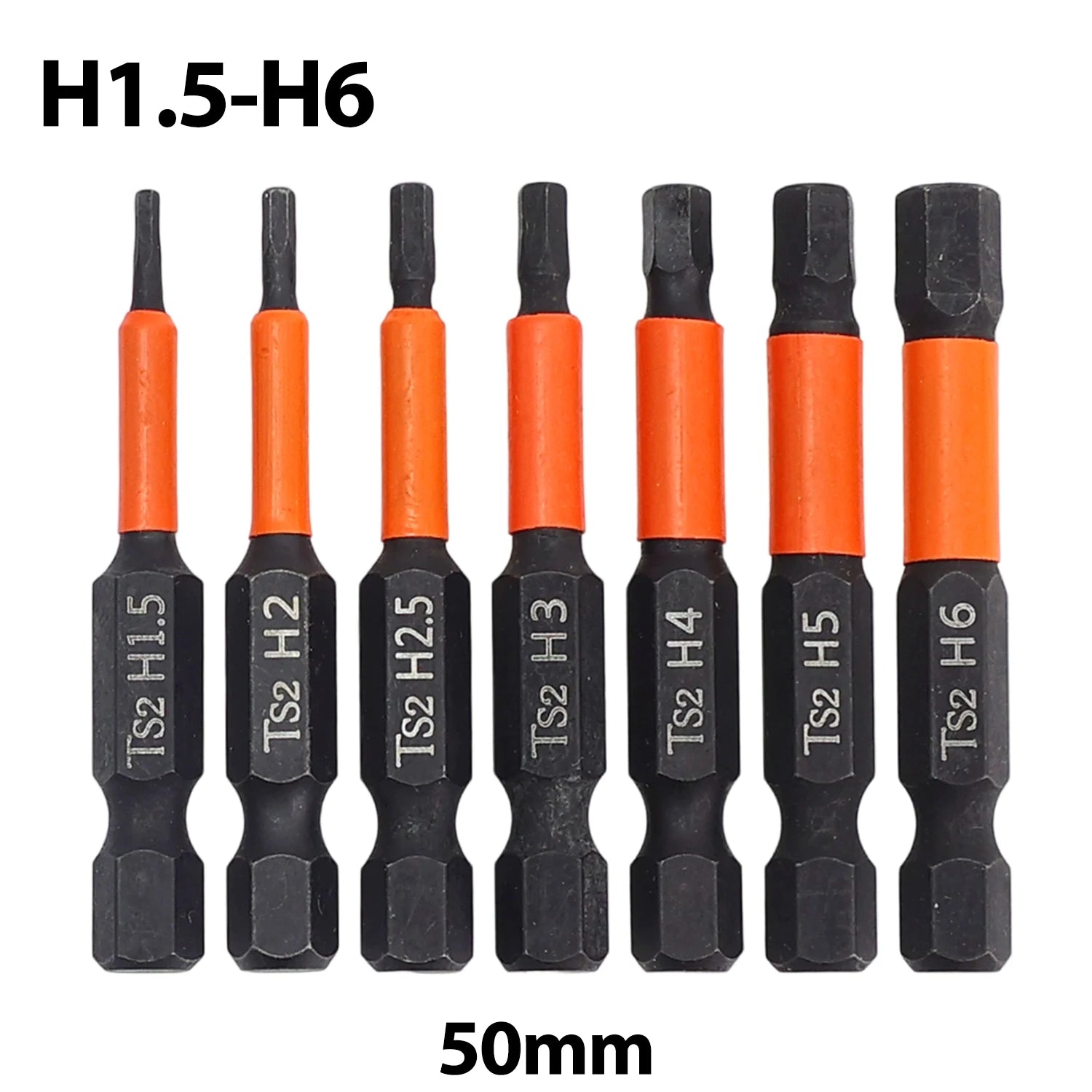 1/7x 50mm Hex Head Screwdriver Bit 1/4 Hex Quick Change Impact Driver