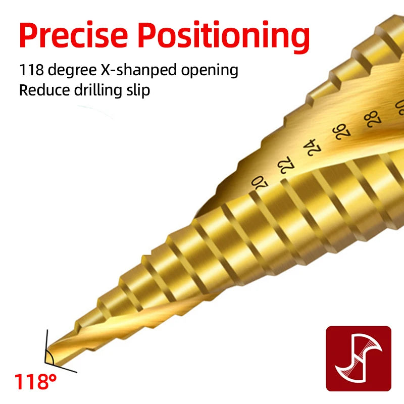 Step Drill Bit Saw Drill Bit Set Titanium 4-12 4-20 4-32mm Wood Metal