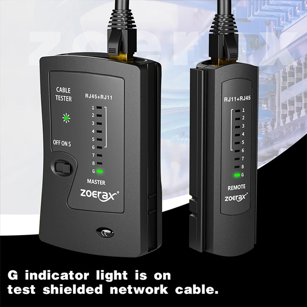 ZoeRax LAN Cable Tester – RJ45 Cat5/6/6A/7 UTP & RJ11/RJ12