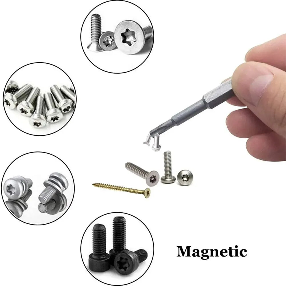 12Pcs Hex Bits Driver Tamper Proof Security Drill Magnetic Bit Set