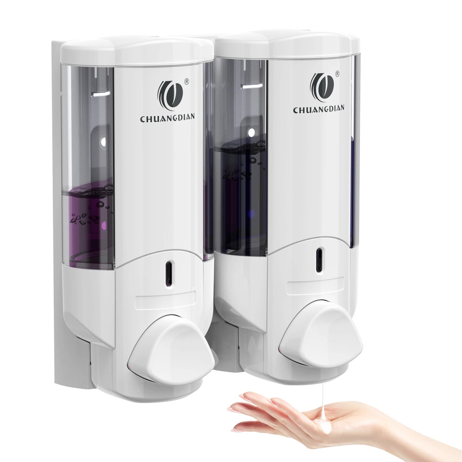 Wall Soap Liquid Dispenser No Drill Bathroom Shampoo