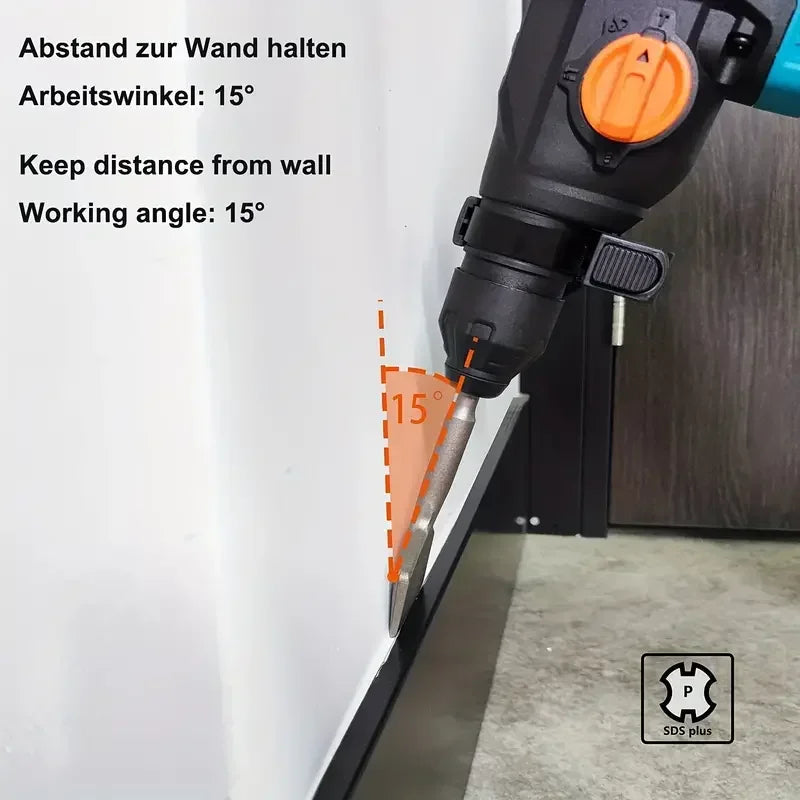 SDS Plus Chisel Bit Flat Chisel 15° Cranked Angled Bent Chisel 42CrMo