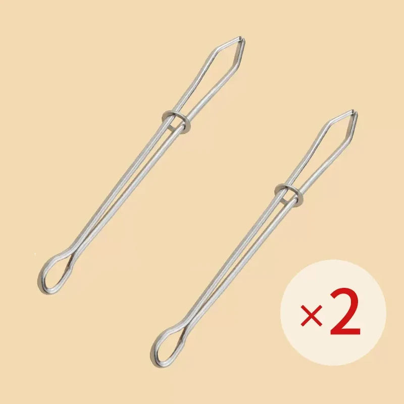 2pcs Stainless Steel Garment Clips Sewing DIY Tools Elastic Band Tape