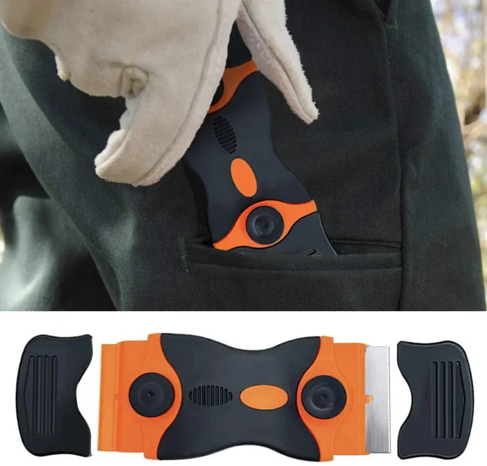 Plastic & Metal Razor Blade Scraper, Window Glass Cleaner, Vinyl Film