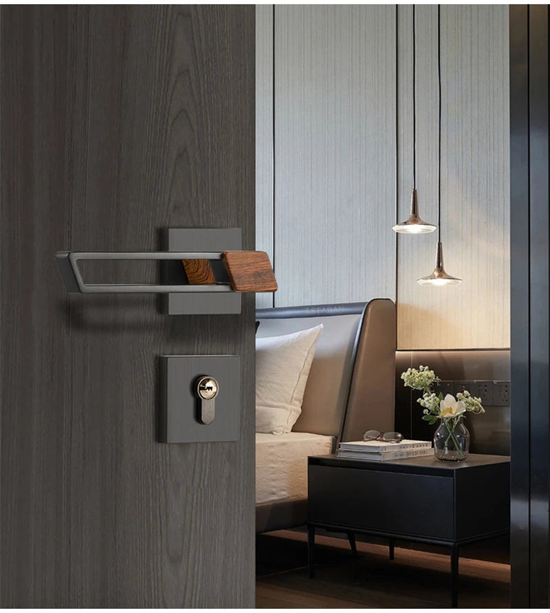 Interior Zinc Alloy Silent Anti-theft Door Lock Security Mute Door
