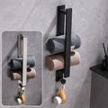 40cm Self Adhesive Towel Rack With Hooks Stainless Steel Towel Hold...