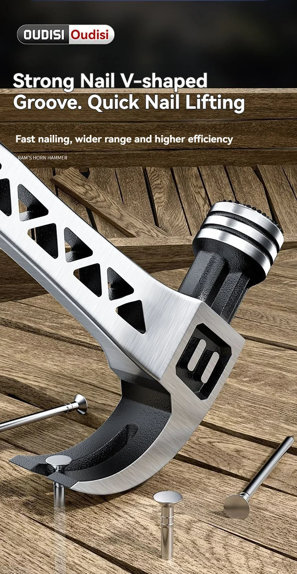 One-Piece Claw Hammer with Shock-Absorbing Handle – BuildKit AU