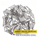 100pcs 410 Stainless Steel Truss Head Self-Tapping Screws - Durable...