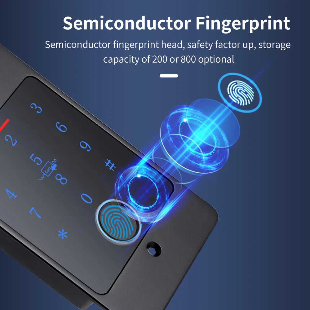 Tuya Wifi Standalone Fingerprint Access Control Keypad Metal