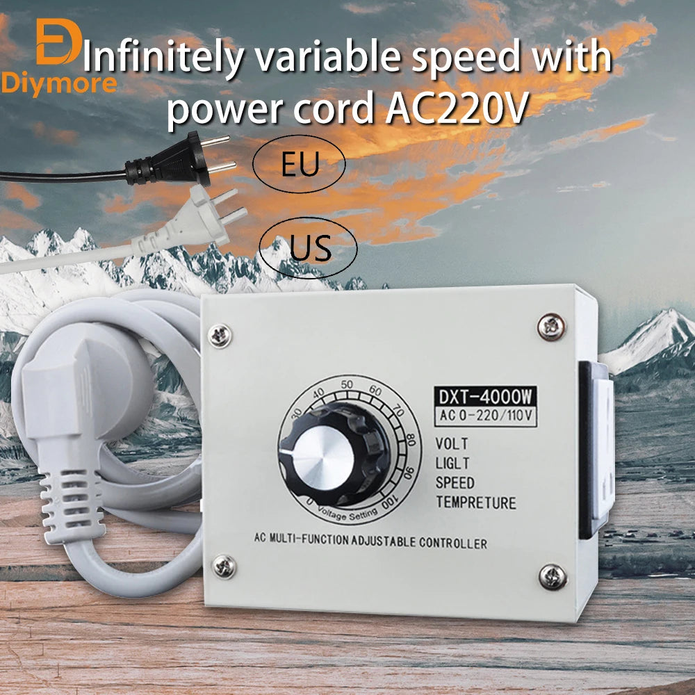 4000W Variable Voltage Regulator AC 110/220V – Dimmer Speed Controller