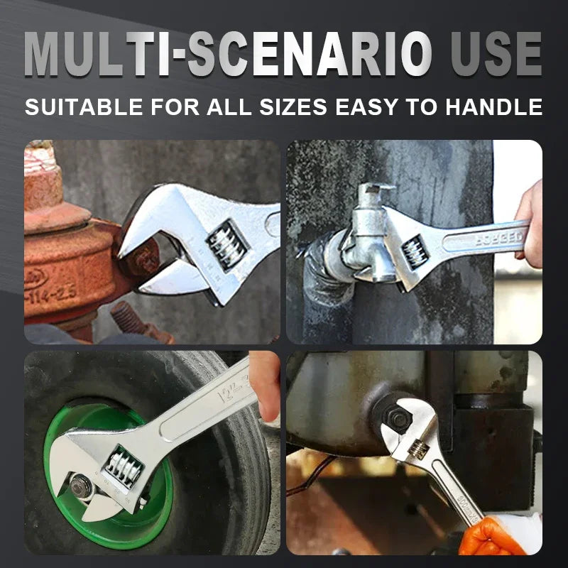 Adjustable Wrench Large Openin Long Handle Universal Spanner Clamp