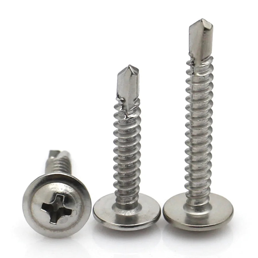 10pcs M4.2 M4.8 Zinc Plated Carbon Steel/410 SS/304 SS Cross Phillips
