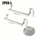 1/2p Towel Rod Steel Metal Wire Over Cabinet Towel Rack Storage
