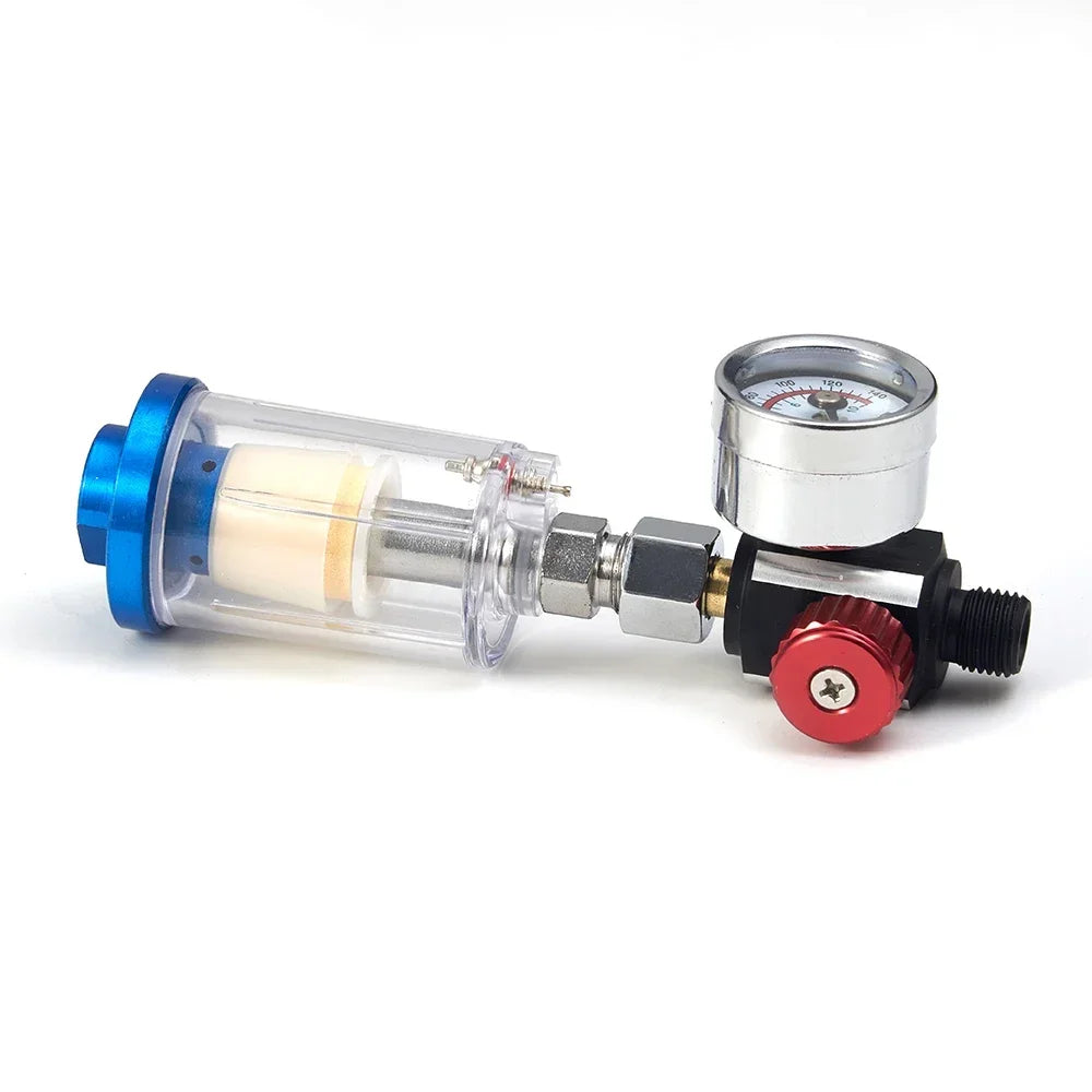H887 HVLP Car Spray Gun Kit 1.4/1.7mm – Regulator & 10x Mixing Cups
