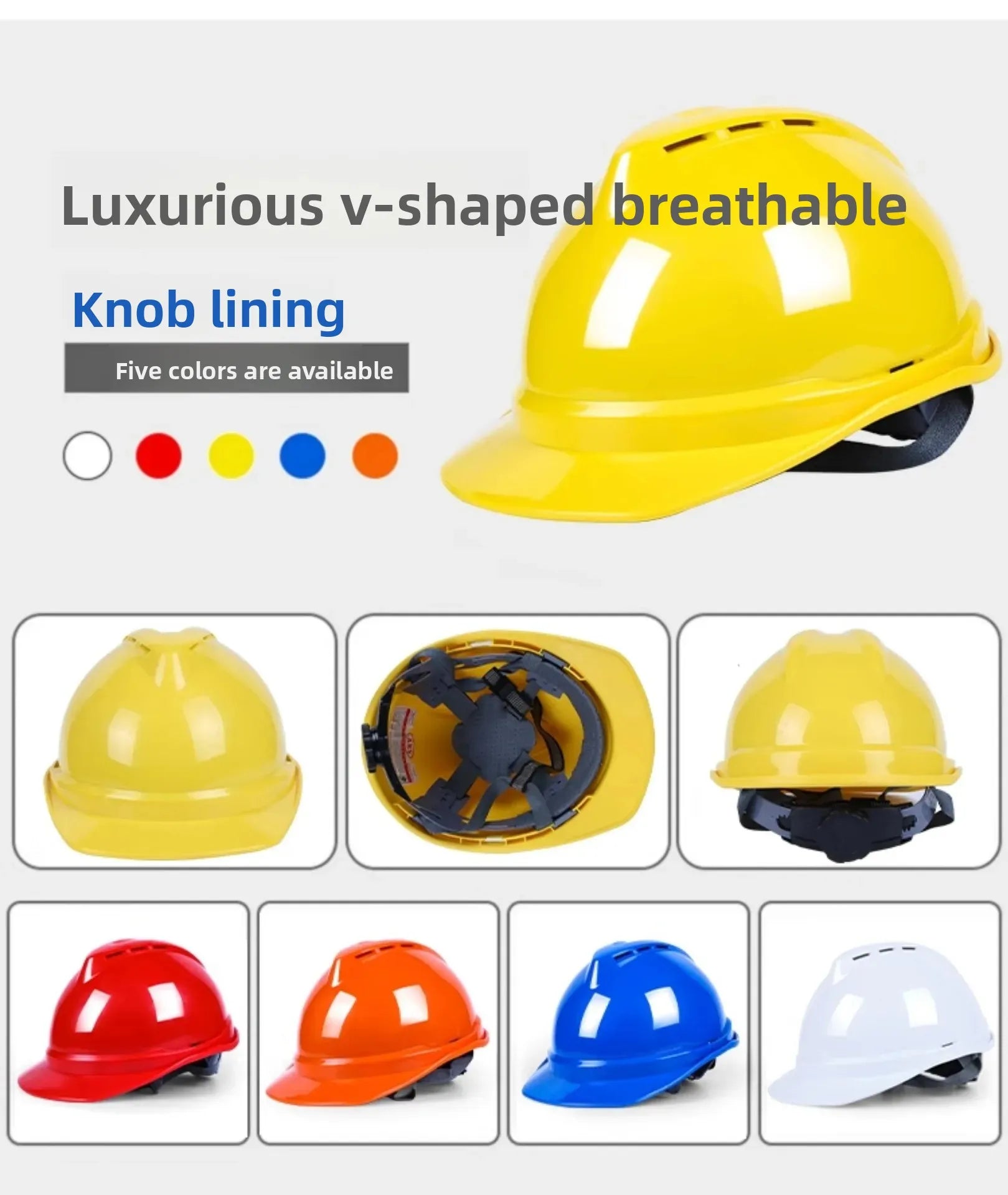 Thickened Glass Steel Safety Helmet – Construction Site Hard Hat