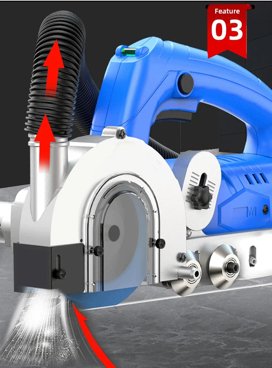 Electric Porcelain Floor Tile Seam Cleaner Dustless Slotting